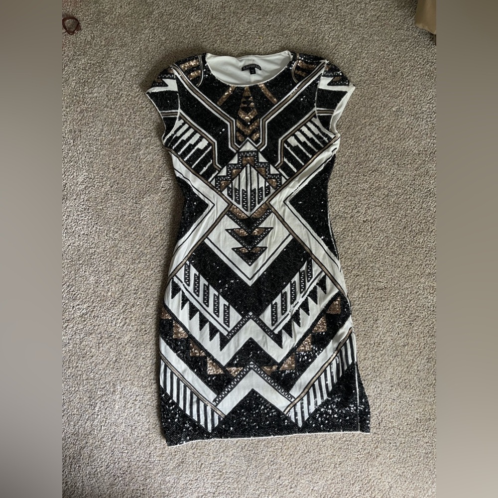 Express over the knee cocktail dress, sequined